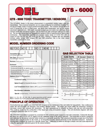 Thumbnail of document Data Sheet - QTS-6000 Series Toxic Gas Transmitter/Sensors